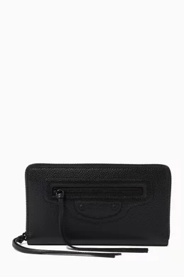 Buy Balenciaga Black Neo Classic Continental Wallet in Grained Calfskin For Men Online Ounass Saudi