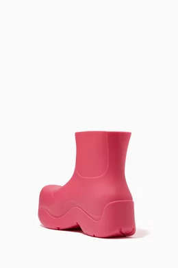 Buy Bottega Veneta Pink BV Puddle Boots in Biodegradable Rubber
