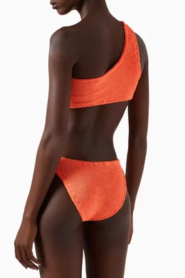 HUNZA G Nancy ワンショルダー ビキニ セット オレンジ Buy Hunza G Orange Nancy One-Shoulder Bikini For Women Online