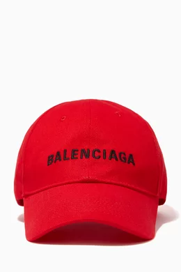 Buy Balenciaga Red Logo Cap in Cotton For Men Online Ounass Saudi