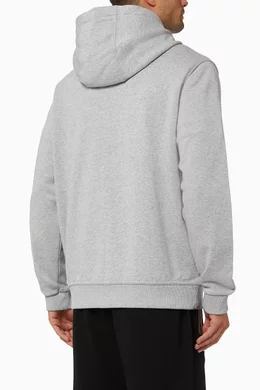 Logo appliqué cotton hooded top clearance