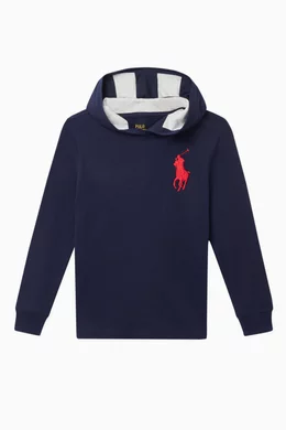 Big pony cotton hooded tee hotsell