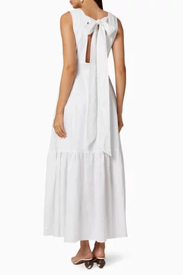 Buy Joslin White Marion Linen Maxi Dress For Women Online | Ounass Saudi