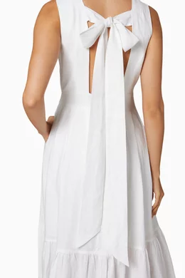 Buy Joslin White Marion Linen Maxi Dress For Women Online | Ounass Saudi