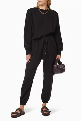 Vanessa padded shoulder sweatshirt clearance