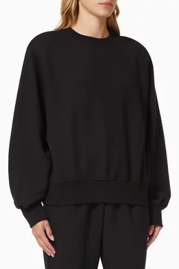 Vanessa padded shoulder sweatshirt best sale
