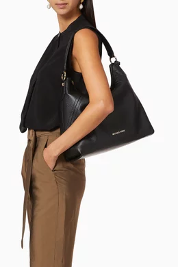 Buy Michael Kors Black Aria Shoulder Bag in Pebbled Leather For Women Online Ounass Saudi