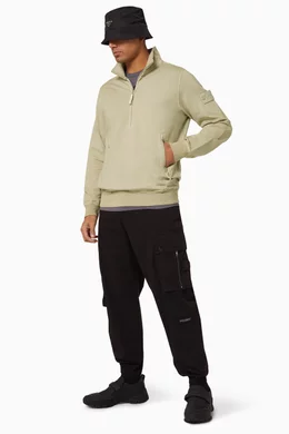Buy Stone Island Neutral Ghost Piece Fleece Half-Zip Sweatshirt