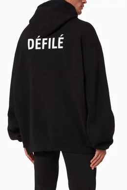 Buy Balenciaga Black Défilé Sport Fit Hoodie in Organic Medium 