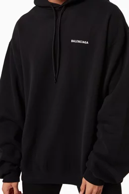 Buy Balenciaga Black Defile Sport Fit Hoodie in Organic Medium Fleece For Men Online Ounass Saudi