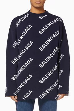 Balenciaga all over sweatshirt shop