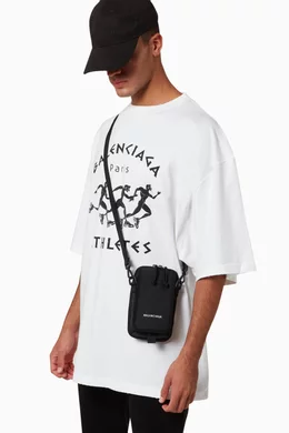 Buy Balenciaga Black Explorer Crossbody Pouch in Recycled Nylon For Men Online Ounass Saudi