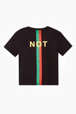 Buy Gucci Black Fake/Not Print T-shirt For Boys Online | Ounass Saudi 