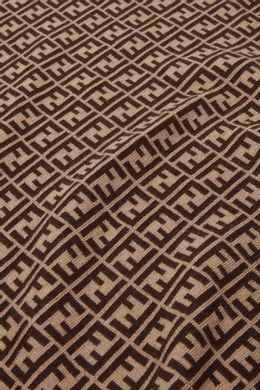 Buy Fendi Brown FF Motif Baby Blanket in Cashmere Blend For Baby Boys Online Ounass Saudi