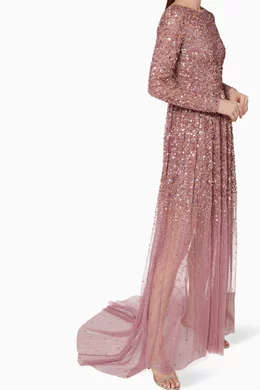 Buy Maya Pink Scatter Sequin Maxi Dress For Women Online Ounass Saudi