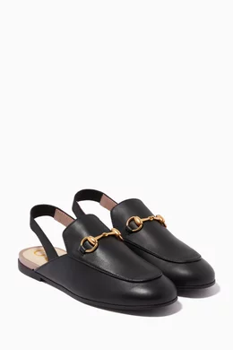 Buy Gucci Black Princetown Slippers in Leather For Boys Online Ounass Saudi