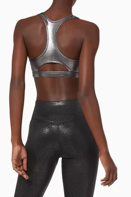 Buy Nike Black Nike Swoosh Icon Clash Shimmer Sports Bra For Women