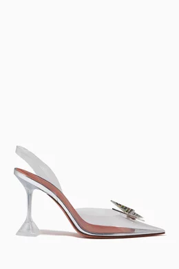 Buy Amina Muaddi Colourless x AWGE Phoenix Glass Slingback Pumps in PVC For Women Online Ounass Saudi