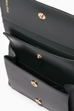 小物 miu miu leather wallet dark green Leather wallet Miu Miu Green in Leather - 44060896