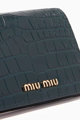 小物 miu miu leather wallet dark green 小物 miu miu leather wallet dark green Miu Miu Green Leather