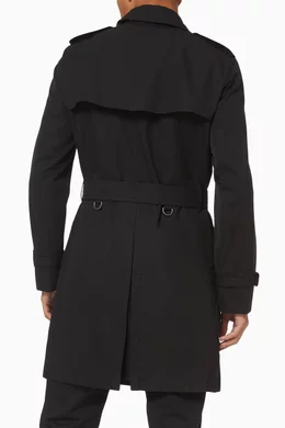 Buy Burberry Black The Mid-length Chelsea Heritage Trench Coat For - Main Image