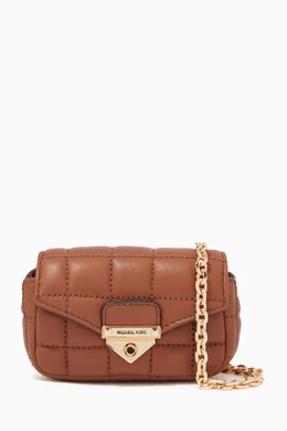 Soho quilted leather bag charm sale