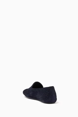 Buy Bottega Veneta Blue Fiandra Slippers in Intrecciato Calfskin For Men Online Ounass Saudi