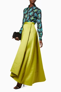 スカート PINKO Woman Skirt Yellow 104817A0IM C23 Buy PINKO Yellow Pleat Detail High-Low Maxi Skirt For Women