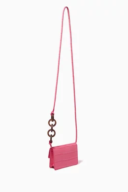 Buy Jacquemus Pink Le Petit Riviera Bag in Croc Embossed Leather For Women Online Ounass Saudi