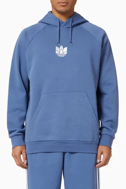 Buy adidas Blue Loungewear Adicolor 3D Trefoil Graphic Hoodie For Men Online Ounass Saudi