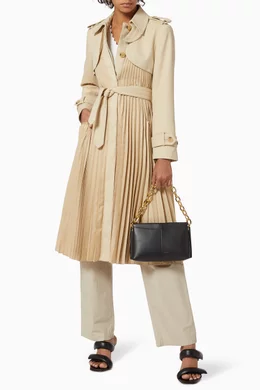 【SANDRO】 Vino Pleated Trench Coat Sandro Vino Pleated Trench Coat | Neiman Marcus