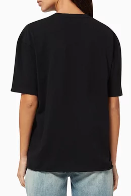 Buy SAINT LAURENT Black Rive Gauche Paris 1993 T shirt in Jersey For Women Online Ounass Saudi