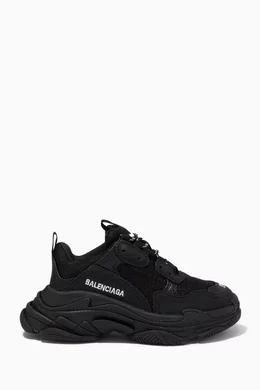 Buy Balenciaga Black Triple S Sneakers in Double Foam Mesh For