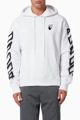 Buy Off-White White Spray Marker Arrows Slim Hoodie in Cotton For