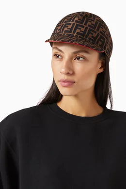 Buy Fendi Brown Fendirama Baseball Cap in Cotton For Women Online Ounass Saudi