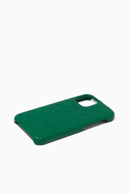 Buy Bottega Veneta Green iPhone 12 Pro Case in Intrecciato