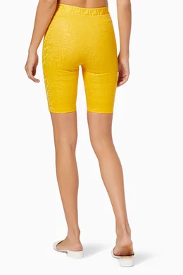 Buy Fendi Yellow Fisheye Cycling Shorts in Lycra For Women Online Ounass Saudi