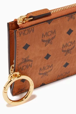 Buy MCM Brown Key Pouch in Visetos Original For UNISEX Online
