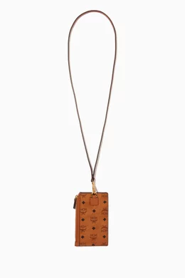 Buy MCM Brown Lanyard Card Holder in Visetos Original For Men Online Ounass Saudi