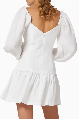 Buy Bec + Bridge White Henriette Mini Dress in Linen For Women Online |  Ounass Saudi