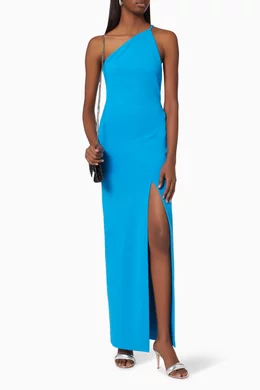 Buy Solace London Blue Petch Maxi Dress For Women Online