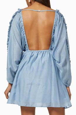 mini velvet dress long sleeve Twylar Long Sleeve Velvet Mini Dress