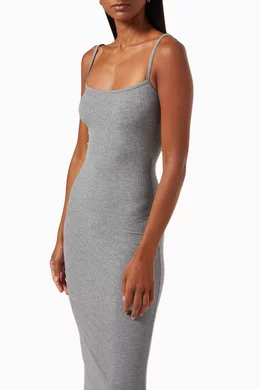 Buy SKIMS Grey Soft Lounge Long Slip Dress For Women Online | Ounass Saudi