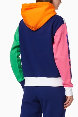 Polo sport color block fleece hoodie new arrivals