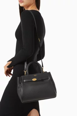 Buy Mulberry Black Small Belted Bayswater Shoulder Bag in Heavy Grain Leather For Women Online Ounass Saudi