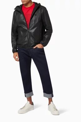 Buy Emporio Armani Black Essential Capsule Collection Hooded Zip