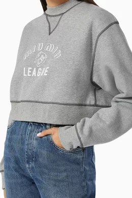 Buy Miu Miu Grey Miu Miu Club Sweatshirt in Cotton Jersey