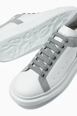 Buy Alexander McQueen White Oversized Sneakers in Reflective Leather For Men Online Ounass Saudi
