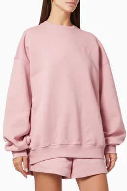 Buy Rotate Birger Christensen Pink Iris Sweatshirt in Organic