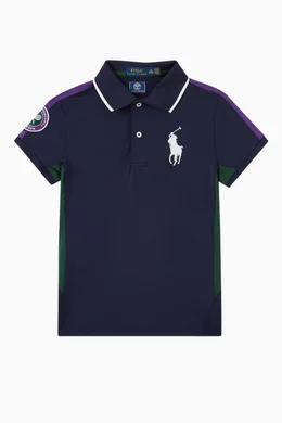 Buy Polo Ralph Lauren Blue Wimbledon Ball Boy Polo Shirt in Jersey